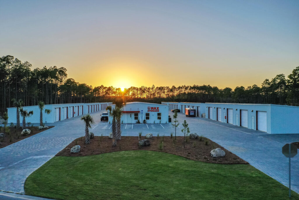 Entry view of our storage units in Panama City Beach, Florida.